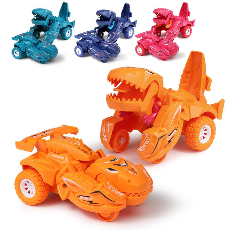 Misvormde dinosaurus glijden speelgoed auto - Image 8